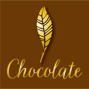 ロゴ119　チョコレート羽ゴールド
