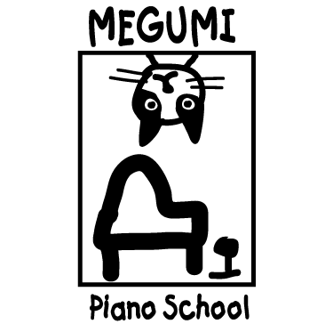 ロゴ13　ピアノ教室02　白