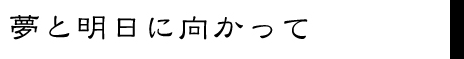 隷書体の見本「夢と明日に向かって」