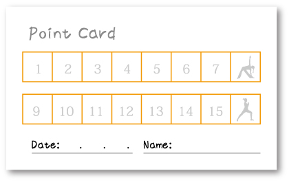 ヨガ名刺73　ポイントカード・出席カード